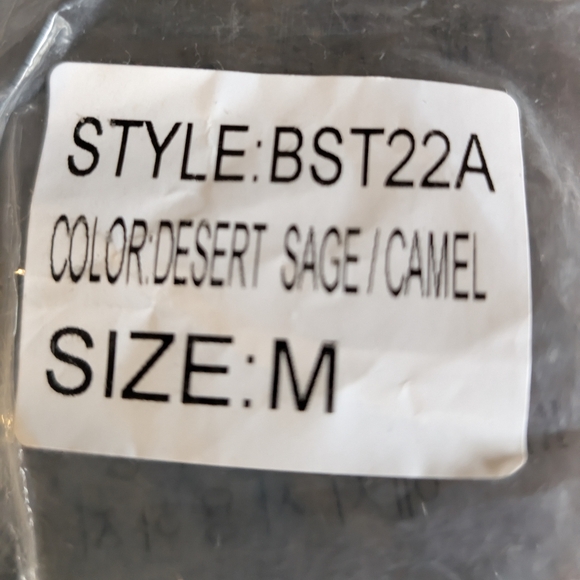 POL V-Neck Striped Sweater -Desert Sage Camel& Cream Cozy Soft Dropped Shoulder - Picture 3 of 13